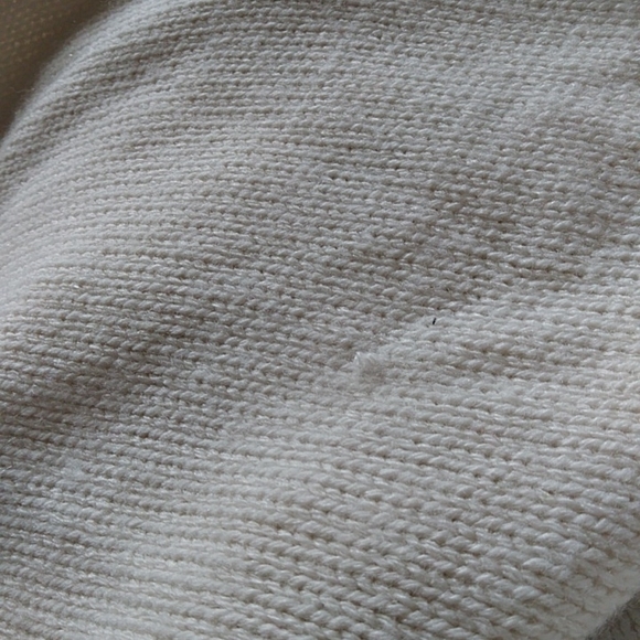 Blair Button Up V Neck Cardigan Sweater L Cream Off White - Picture 15 of 15